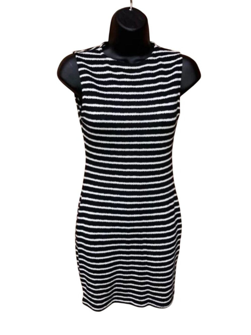 Kaiia Striped Mini Tank Dress - Size: 8